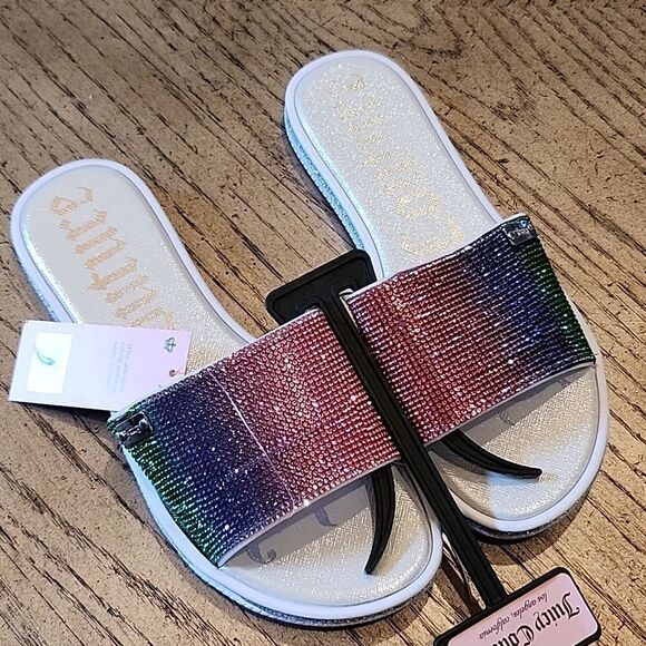 Juicy Couture rainbow blingy sandals size 7 NWT - Picture 5 of 5